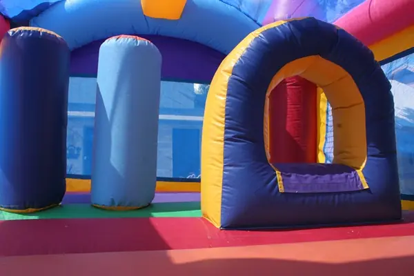 Inside view of a Bouncers R Us bounce house castle